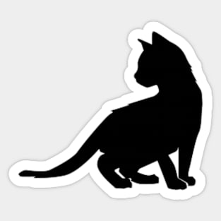 cat silhouette Sticker